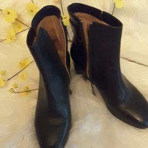 GRICIARANCIO GENUINE LEATHER ANKLE BOOT BLACK
